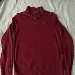 Polo by Ralph Lauren Red Zip Up Sweater